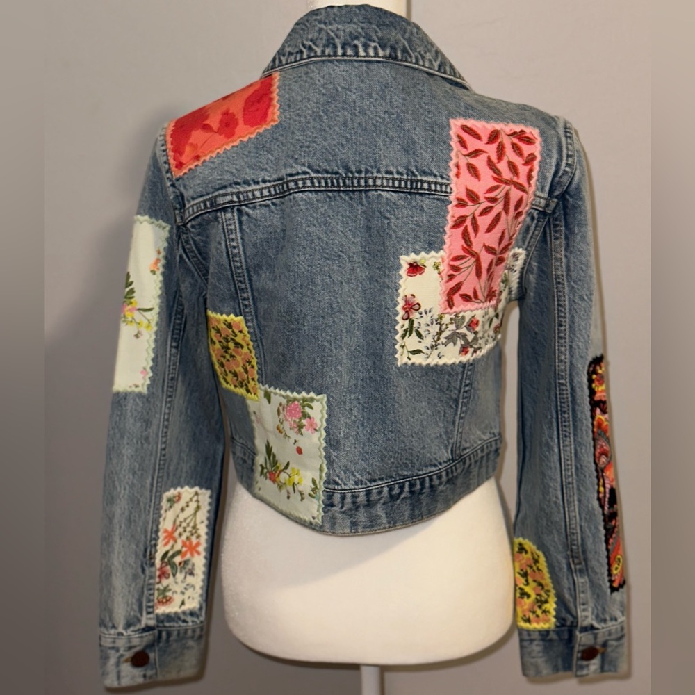 Alice + Olivia Patchwork Denim Jacket - image 3